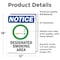 Signmission Designated Smoking Area Sign With Symbol, 12 in W x Rectangle, Vinyl Decal OS-2PACK-NS-D-1218-V-10976 - alternate 5